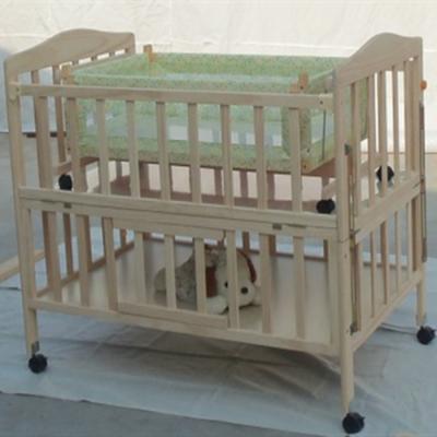 China Modern Portable Newborn Baby Wooden Hutch Baby Crib Bebe Wooden Kids Bed Crib Baby Crib for sale