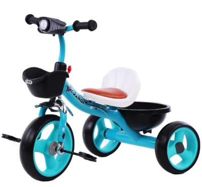 China Ride on Toy Music and Light Kids Tricycle with Small Seat Leather Baby Tricycle Kids Tricycle Ride on Toys for sale