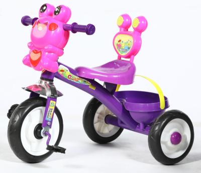 China Ride On Toy Cartoon Baby Head Tricycle With Music And Light For 2 Years Old Kids Tricycle Seat With Backrest for sale