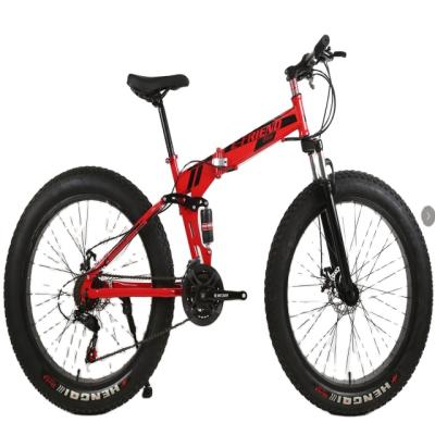 China Steel Foldable Snow Bike 4.0 Tire 26inch MTB Bike With 21 Speeds for sale