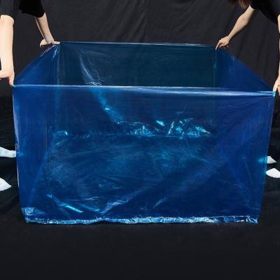 China Wholesale Cheap Waterproof Storage Packaging Custom Printing Plastic Blue Clear PE Pallet Cover Bags for sale