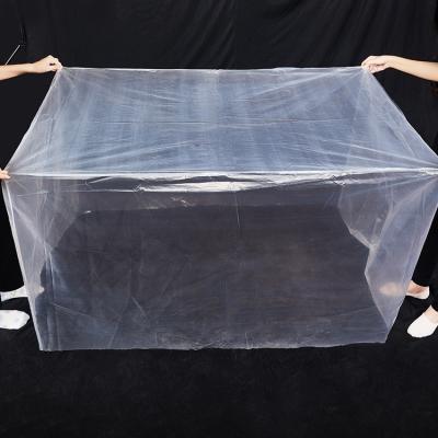 China Premium Waterproof Square PE Pallet Cover Waterproof Plastic Clear Packaging Bag for sale