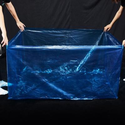 China New Design Cheap Blue Clear Plastic Waterproof Packing Industrial Square PE Pallet Cover Bags for sale