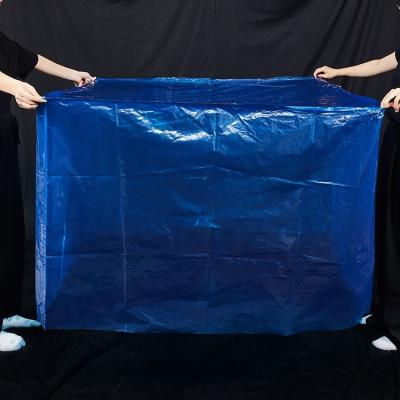 China Wholesale Price Rectangke PE Plastic Heat Shrink Pallet Cover Moisture Proof Jumbo Transparent Bag for sale