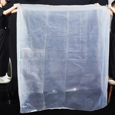 China Custom Printing Transparent Extra Large Heat Shrink Wrap Plastic Sheet PE Pallet Cover Waterproof Bags for sale