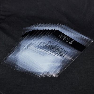 China Custom Self-adhesive PE Moisture-proof Custom Self-adhesive Clothes Plastic Clear Logo Printing Resealable Apparel Package Bag for sale