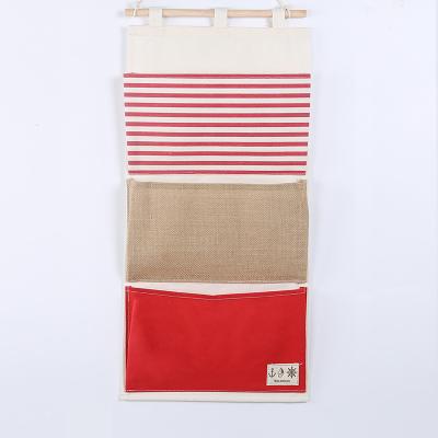 China Puting hanging storage bag pockets organizer door wall chest holder customized red for sale