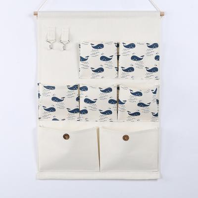 China hanging storage bag pockets organizer door wall chest holder customized hedgehog whale Sea lion for sale