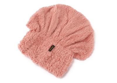 China Puting hair-drying cap soft towel fast dryer wrap turban pink absorbent Coral Velvet Quick-drying spa bath tool for sale