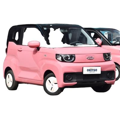 China Charming pure battery leather dynamic edition design compact and beautiful 0km used mini electric car Chery QQ ice cream for sale