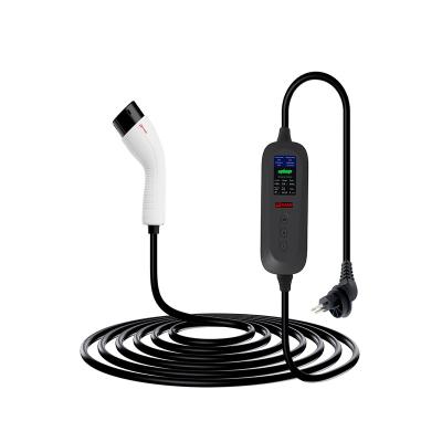 China Switzerland IP55 TUV 16A 250V New Standard Energy Vehicle AC EV Charger Residential / Multipurpose Type - 2 With Display for sale