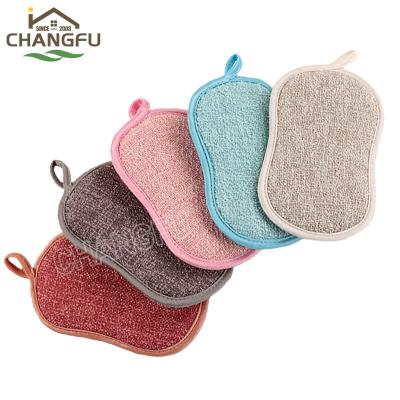 China Microfiber Sustainable Kitchen Sponge Wholesale Washable Dishwashing Sponge Kitchen Cleaning Sponge for sale