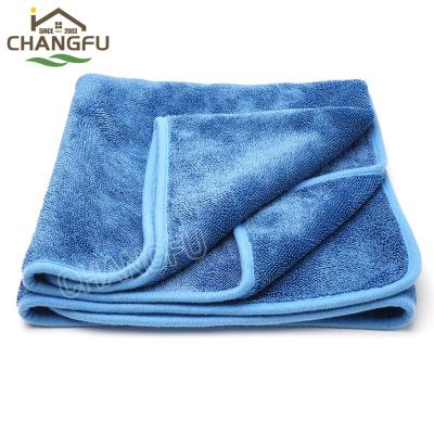 China QUICK DRY Quality Double Layer 1200gsm Microfiber Thick Cloth Towel For Clean Car for sale