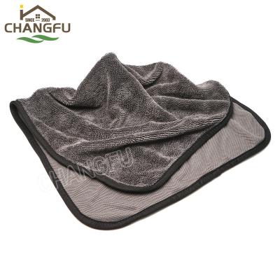 China Super Absorbent Good Quality QUICK DRY 600gsm Wrinkle Dry Microfiber Car Wash Cleaning Cloths Polishing Towel for sale