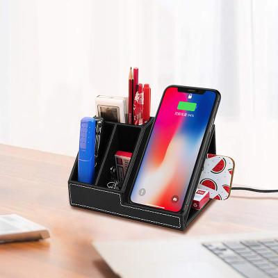 China Multifunctional Samsung Galaxy S9 S8 S7 LG Iphone 8X Xiaomi Wireless Charger Pen Holder For Huawei Mobile Phone Charger Phone Holder for sale