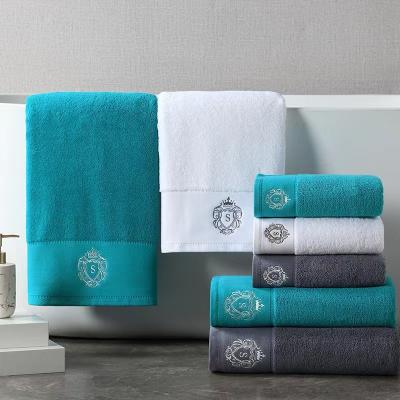 China Child Safe Thick Bath Towel Set 3 Pcs Towel Set Custom Your Logo Face Bath Towel Set Wholesale 100 Cotton Space Soft OEM Customized Adult client for sale