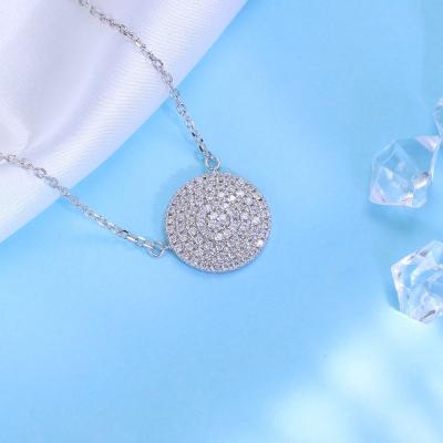 China Fit Custom Personalized Circle Silver Necklace 925 Silver Necklace for sale