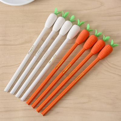 China Promotional Pencil In School Stock Stationery Give Away Gifts Carrot Cheap Marketing White Red Pencil HB With Eraser for sale