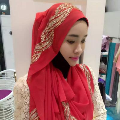 China Simple new long pearl cotton hijab pakistan pearl cotton hijab,fashion drilll pearl scarf muslim tudung,muslim hijab store for sale