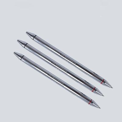 China New Full Size Executive Style Translucent Promotional Silver Cheap Red Double Sided Ball Pen for sale