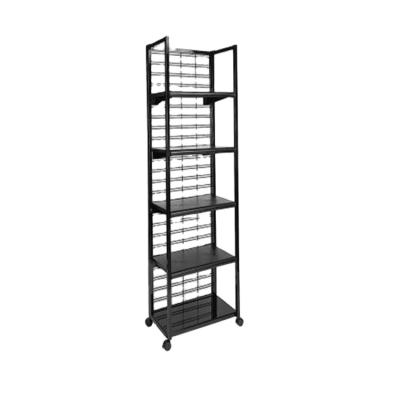 China Iron Rack Metal Newspaper Racks Magazine Freestanding Book Shelf For Sale for sale