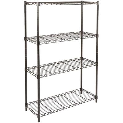 China Adjustable Heavy Duty Steel Wire Rack 4-Shelf Storage Shelving Unit ZY-0609 Organizer (350 Pounds Loading Capacity Per Shelf) for sale