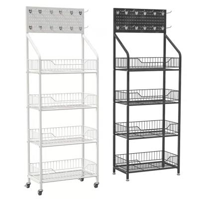 China Single Sided Supermarket Vegetable And Fruit Display Shelving With Outdoor Stainless Steel Shelving For Fruit for sale