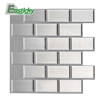 China Modern Removable Waterproof Peel And Stick Backsplash 3d Wall Tiles Floor Tiles And Stick Self Adhesive Diy Wallpaper for sale