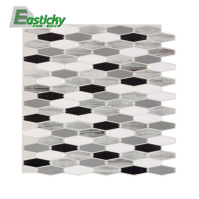 China Modern Removable Waterproof Wall Decoration Sticker 3d Kitchen Backsplash Peel And Stick Tiles for sale