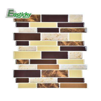 China Factory Supply Modern Peel And Stick Backsplash Tile For Kitchen Bathroom Water Heat Resistant Stick On Tile for sale