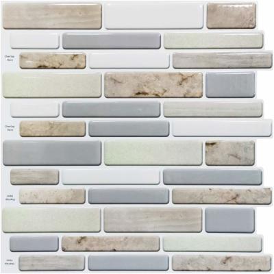 China New Style Interior Wall Decoration Home Decor Self Adhesive Waterproof 3D Wall Tiles Peel And Stick Wall Tile Oil Proof Wall Stickers for sale