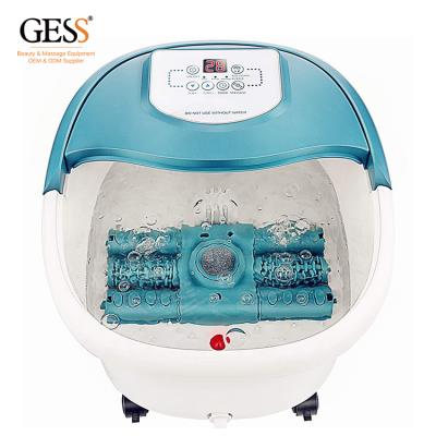 China Plastic Foot GESS ABS Foot Spa Bath Massager OEM&ODM with Heat Bubbles Vibration Function for sale