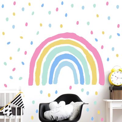 China Nordic Style Art Fashion Room Wall Decals Rainbow WALL STICKER For Bedroom Decoration for sale