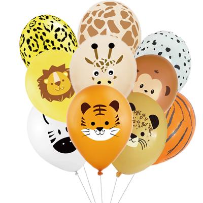 China Toy Decoration Animal Jungle Latex Balloon Tiger Lion Balloon Suppliers Party Gift Set for sale