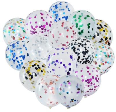 China Latex Party 12 Inch Happy Birthday Confetti Balloon Gender Reveal Balloons for sale