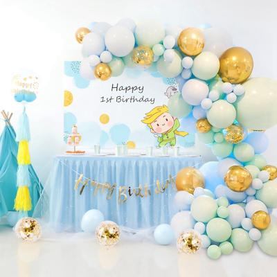 China Blue Brithday /WeedingParty/Golden Gifts Macaron Decor Party Decoration Set Bundle Birthday Set Garland Kit Balloon for sale