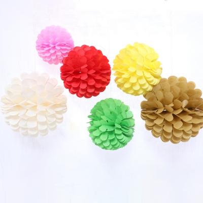 China Birthday Party Colorful Background Ball Decor Paper Flower Artificial Flower For Home Decor for sale