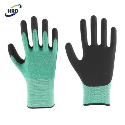 China Manufacturer Miro Foam Nitrile Coated Recycled Polyester Coating Soft And Felxible Superior Grip Work Gardening Gloves for sale