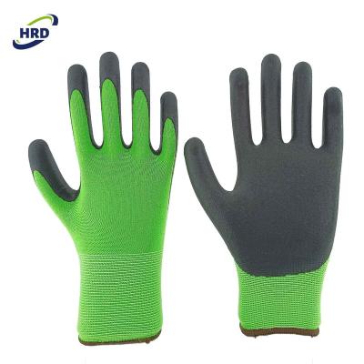 China Ultra thin soft and felxible quality foam nitrile coated top handle safety gloves for work construction for sale