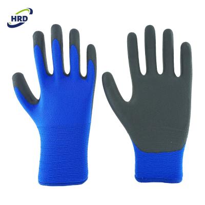 China Soft and felxible professional manufacturer of micro foam nitrile coated industrial mechanical work gloves for sale