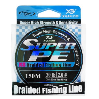 China Sink Tip Float Locator PE FISHING LINE 150M X-GAN SUPER PE X8 BRAIDED PE HIGH QUALITY BRAID for sale