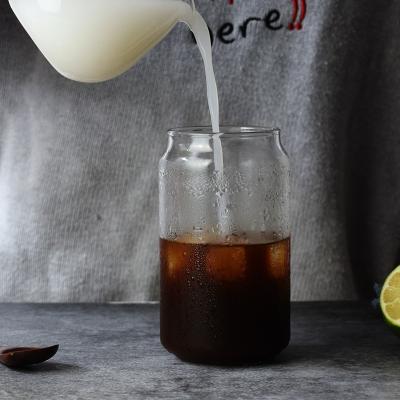 China Factory Sale Heatable Modern Style 330ml Cola Glass Mug Around Box Shape Unique Coke Drink Juice Glasses for sale