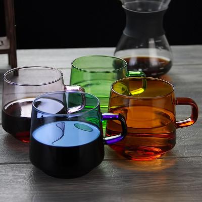 China High quality sustainable hot sale in a variety of colors stained milk coffee tea glass for sale