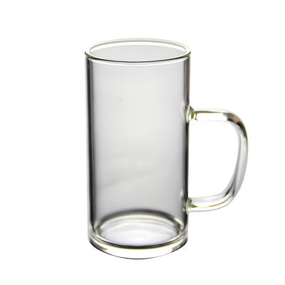 China The Heatable Thick Bottom With The Top Coffee Mug Glass Tea Cup Beverage Mug Borosilicate Glass for sale