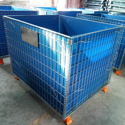 China Custom Steel Wire Containers Automobile Industry Hoist Wire Mesh Container Pet Preform Lifting Wire Mesh Container For Preform Storage for sale