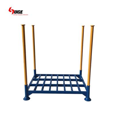 China Corrosion Protection Stackable Steel Blue And Orange Post Pallet Racking System For Warehouse for sale