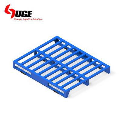 China Warehosue Hot Selling Euro Capacity Stackable 4-Way Good Entry Steel Pallet For Storage for sale