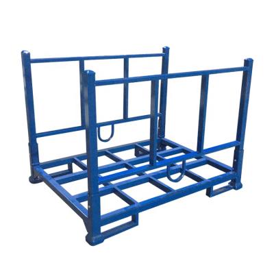 China Corrosion Protection Warehouse Storage Foldable Stackable Pallet Rack For Fabric Rolls for sale