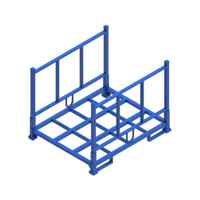 China Corrosion Protection Customized Foldable Metal Fabric Roll Pallet Storage Rack For Textile for sale