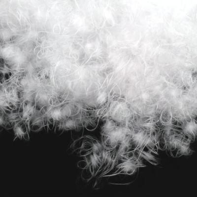 China Anti-bacteria Siliconized Polyester Filling Cushion Fluffy Washed Whole Bound Cavity Replace Goose Down Feather Filament Fiber for sale